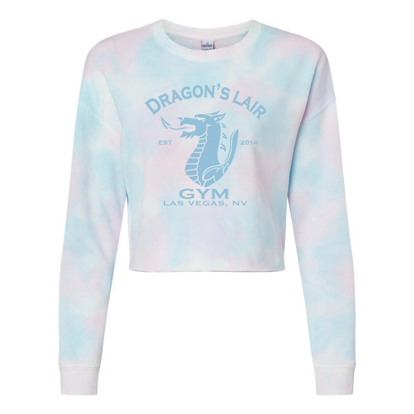 Cotton Candy Tie Dye Pullover with Blue Dragon's Lair Gym Logo