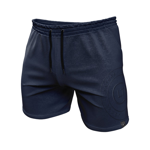 CLTR | 3D Embossed Sweat Shorts | Navy | CLTR Varsity