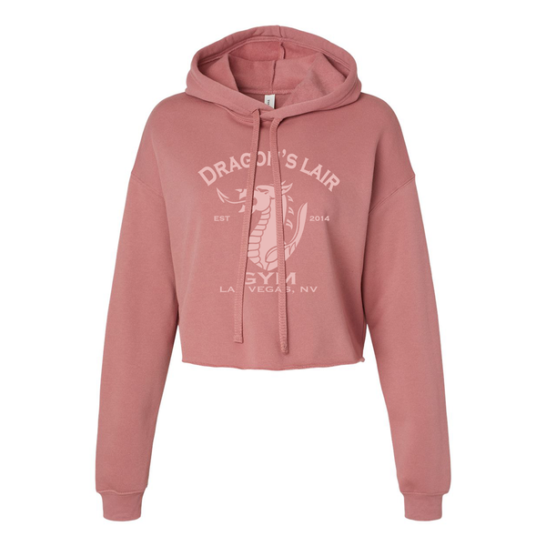 Mauve Hoodie with Light Pink Dragon's Lair Gym Logo