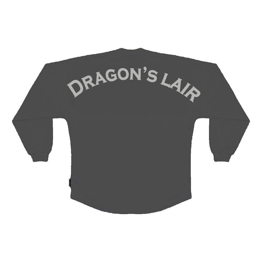 Charcoal Long Sleeve Jersey with Light Grey Dragon's Lair Gym
