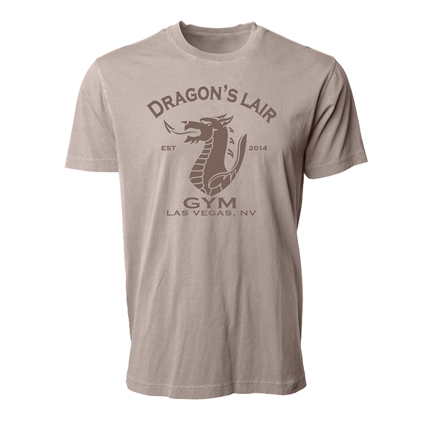 Mocha Short Sleeve Shirt with Dragon's Lair Gym Logo