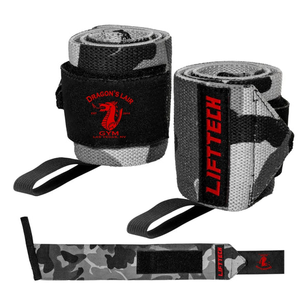 Comp Thumb Loop Wrist Wraps in Grey Camo