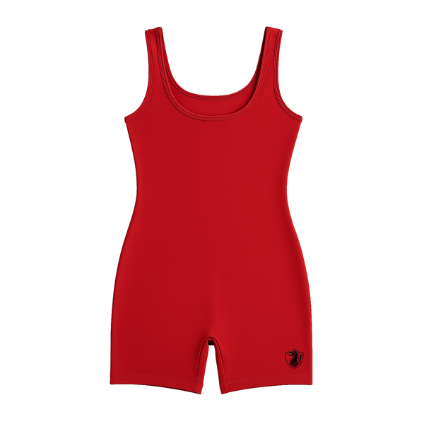 Ladies Red One-Piece Bodysuit