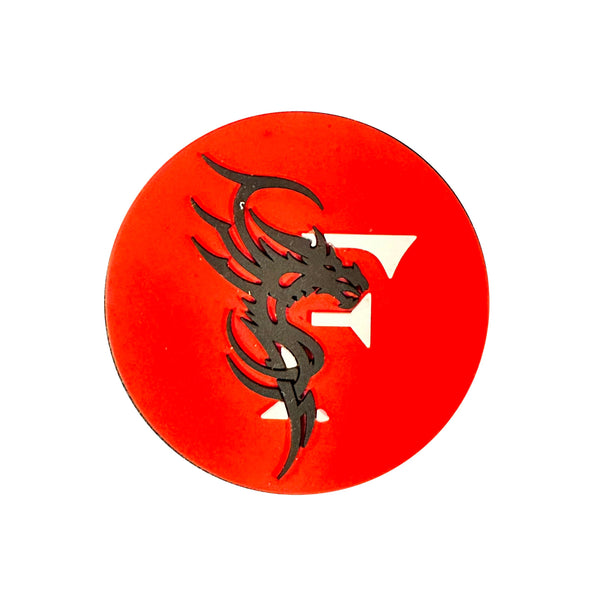 Patch | Red & Black/White Rubber | F Dragon Logo