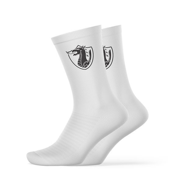 Socks with White with Black Dragon Crest